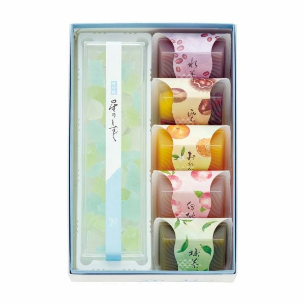 涼菓撰（水羊羹5・星のしずく1）