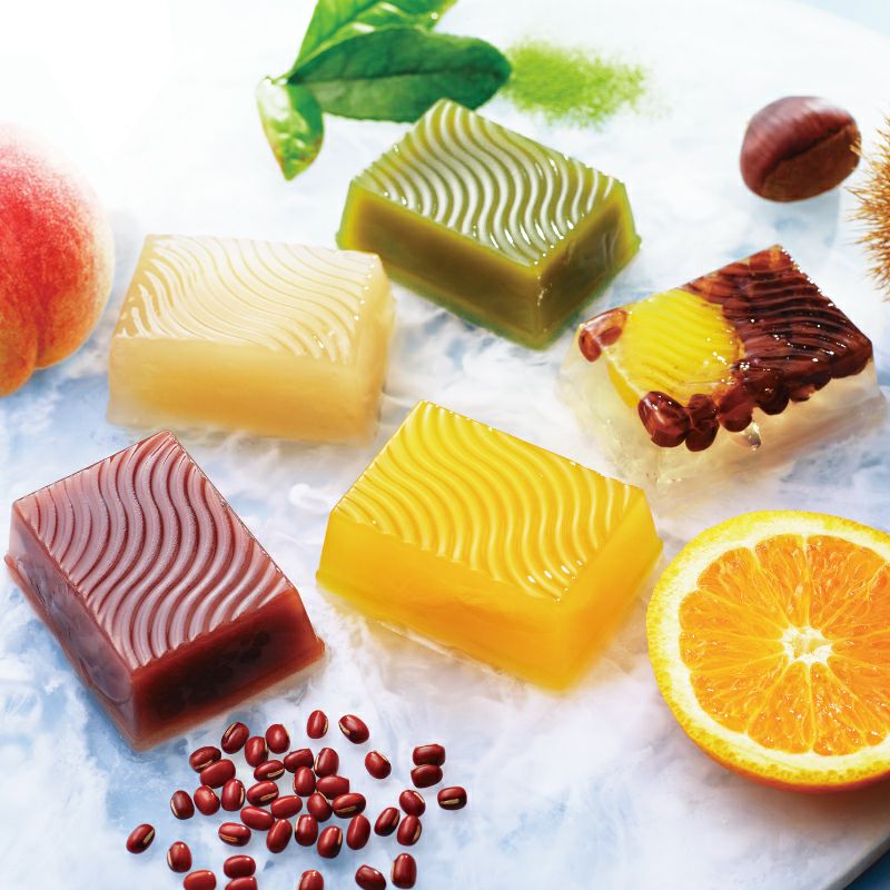 涼菓撰（水羊羹5・星のしずく1）