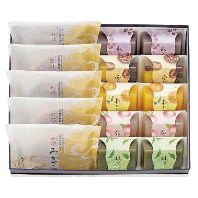 涼菓詰合せ（水羊羹10・朝焼みかさ5）