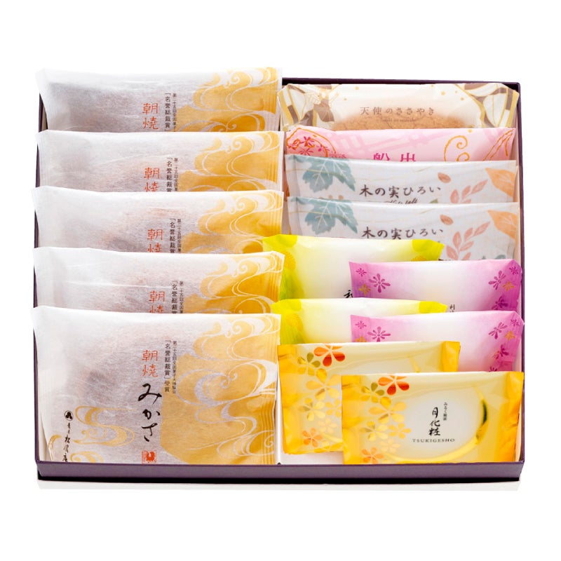 みかさ・焼菓子詰合せ(みかさ5個・天使1個・船出1個・木の実2個・和菓山2個・お吟さま2個・月化粧2個)