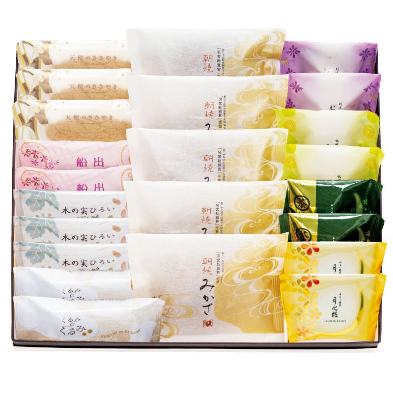 みかさ・焼菓子詰合せ(みかさ5個・木の実4個・船出3個・天使3個・和菓山2個・お吟さま2個・月化粧4個)