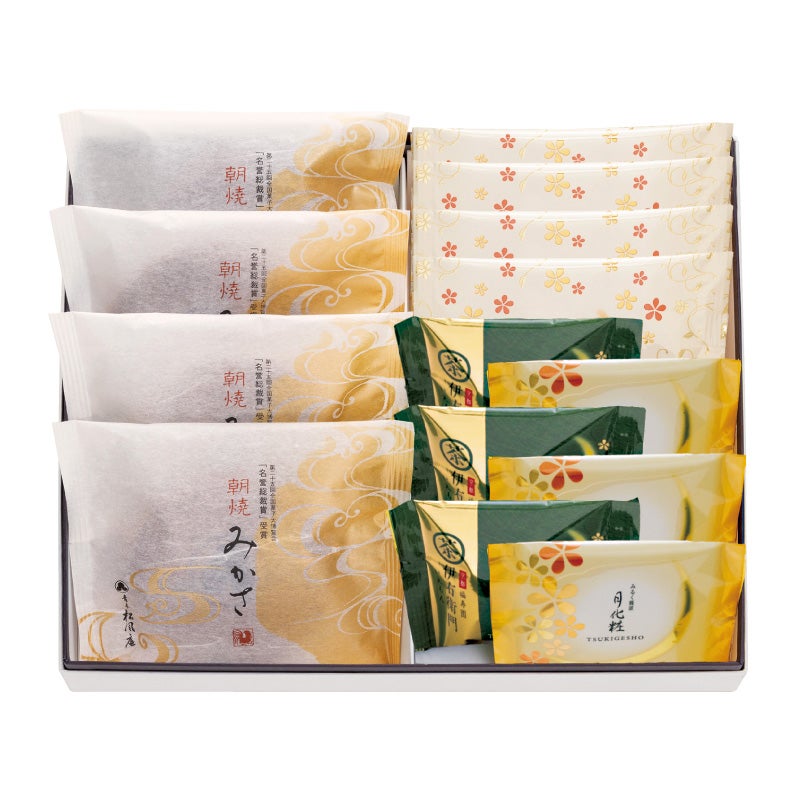 銘菓詰合せ(月化粧3個・伊右衛門3個・月化粧生サブレ5個・みかさ4個)
