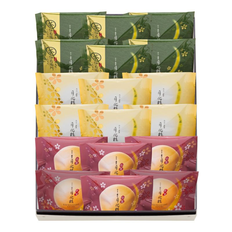 月化粧6・伊右衛門6・小豆6詰合せ