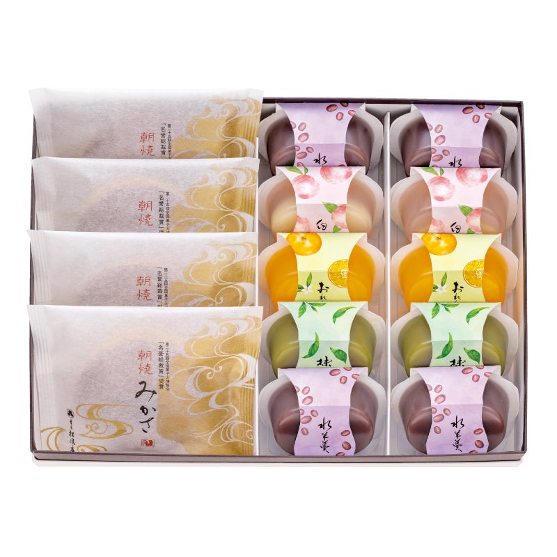 涼菓詰合せ(水羊羹10・朝焼みかさ4)